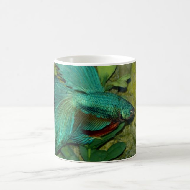 Blue Betta fish aquarium Mug (Center)