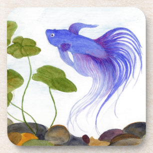Blue Betta Fish Coaster