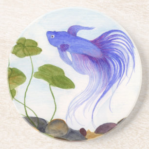 Blue Betta Fish Coaster