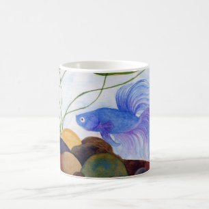 Blue Betta Fish Coffee Mug