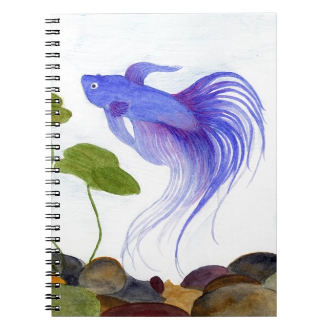 Blue Betta Fish Notebook (Front)
