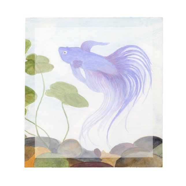 Blue Betta Fish Notepad (Front)