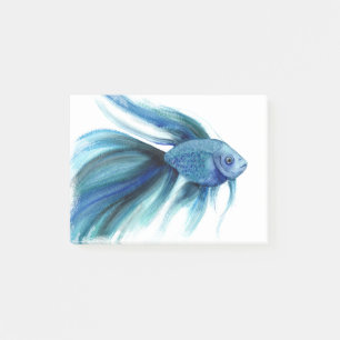 Blue Betta Fish Post-it Notes