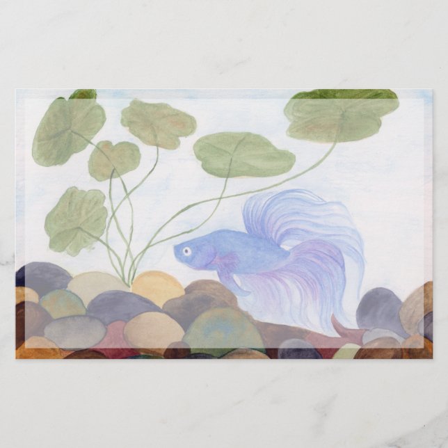 Blue Betta Stationery (Front)