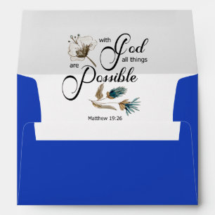 Blue Bible verse Envelope