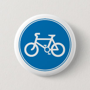Blue Bicycle Button