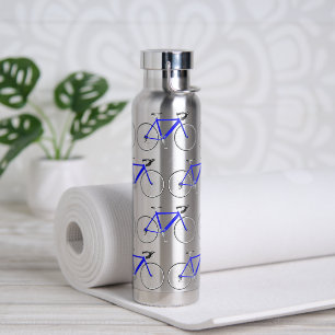 Blue Bicycle Design Water Bottle