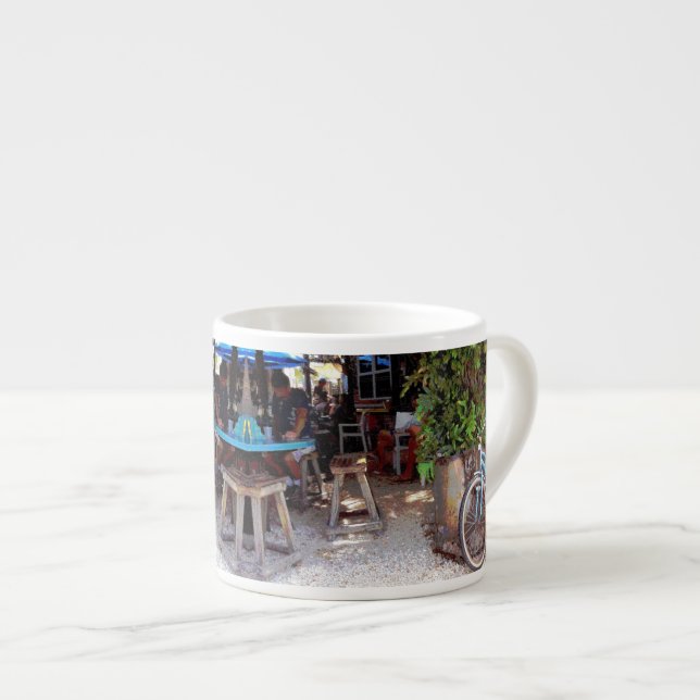 Blue Bicycle Espresso Cup (Front Right)