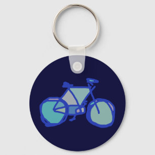 blue bicycle key ring