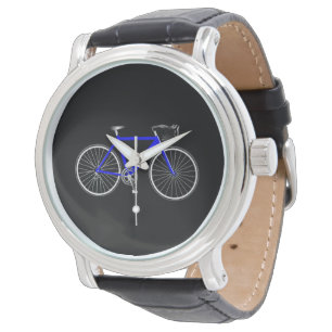 Blue Bicycle On Black Watch