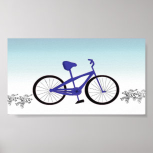 Blue Bicycle Poster