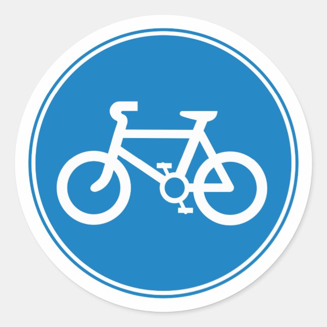 Blue Bicycle Sticker (Front)