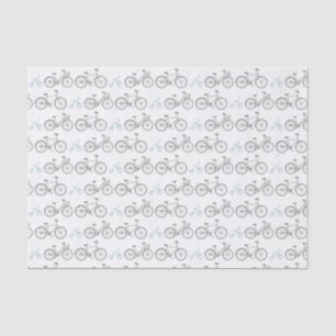 Blue Bicycle Tissue Paper