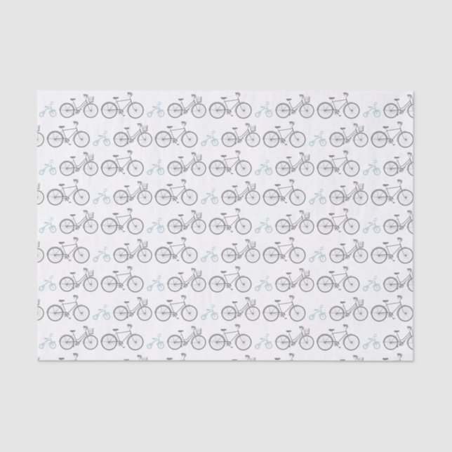 Blue Bicycle Tissue Paper (Front)