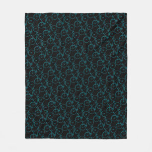 Blue Bicycles Fleece Blanket
