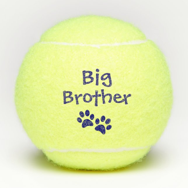 Blue Big Brother Pet Dog Cat Toy Tennis Balls (Front)