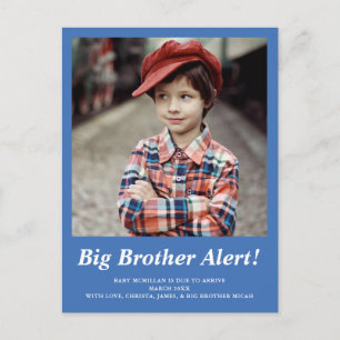 Blue Big Brother Photo Pregnancy Announcement