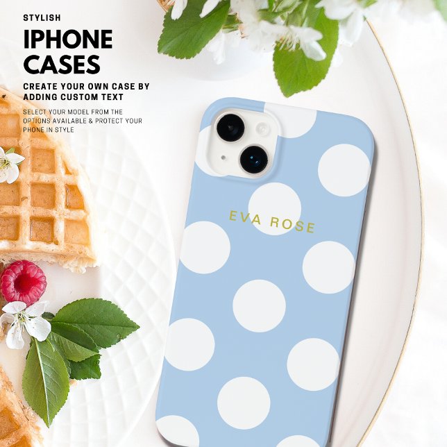 Blue Big Polka Dots iPhone 7+ Case (Creator Uploaded)
