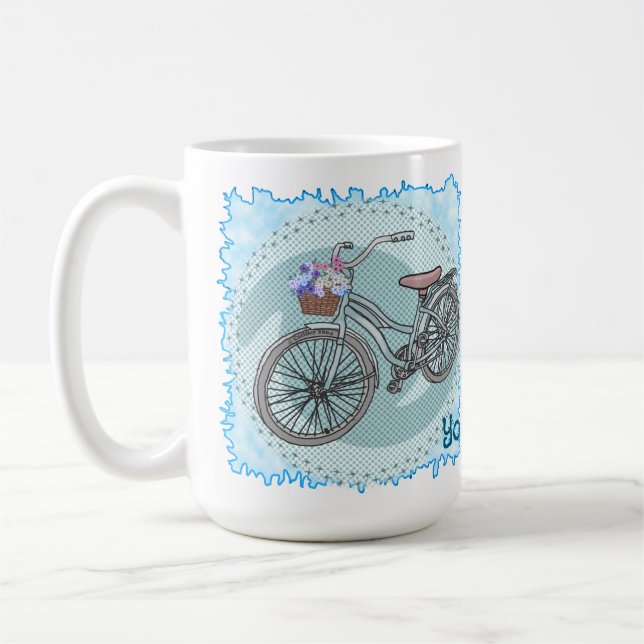 Blue Bike  Coffee Mug (Left)
