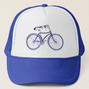 Blue Bike Trucker Hat