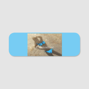 Blue Bikini Beach Sand Thunder_Cove  Name Tag
