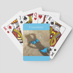 Blue Bikini Beach Sand Thunder_Cove  Playing Cards