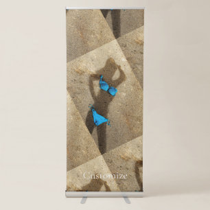 Blue Bikini Beach Sand Thunder_Cove Retractable Banner