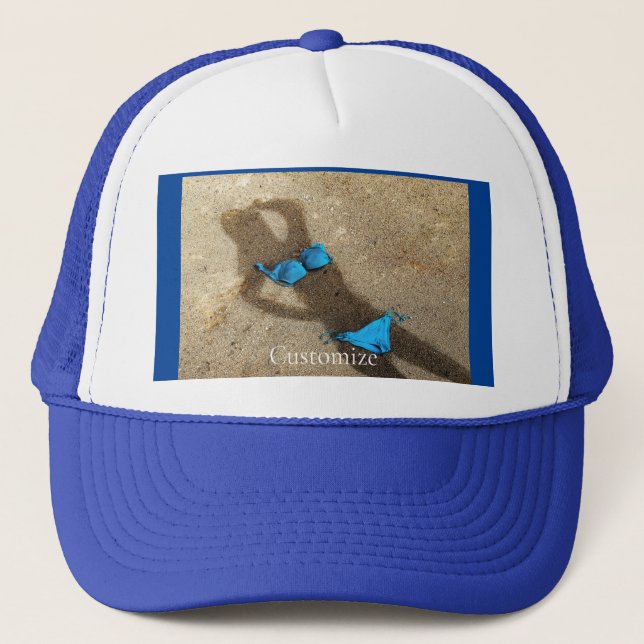 Blue Bikini Beach Sand Thunder_Cove  Trucker Hat (Front)
