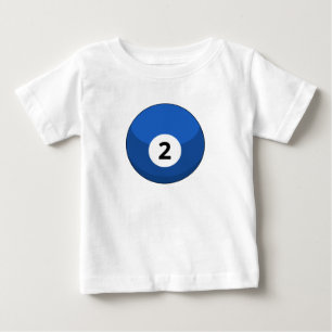 Blue Billiard Ball Number Two Baby T-Shirt