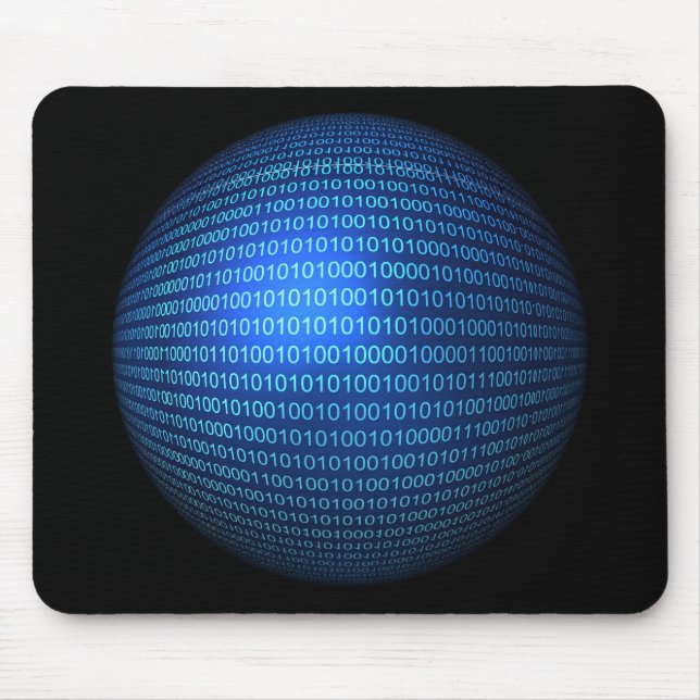 Blue Binary Logic Mousepad (Front)
