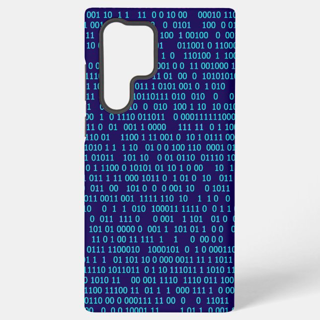 Blue Binary Numeral System Samsung Galaxy S22 Ultra Case (Back)