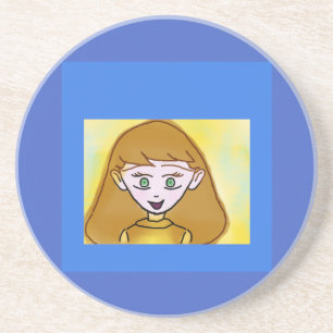 Blue Bingo Anime Sandstone Coaster