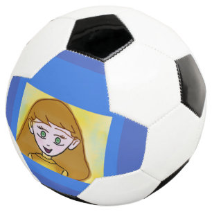 Blue Bingo Anime Soccer Ball