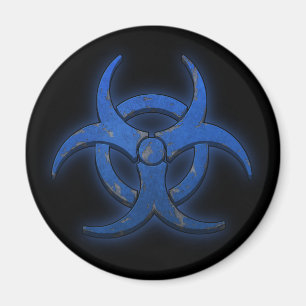 Blue Biohazard Magnet
