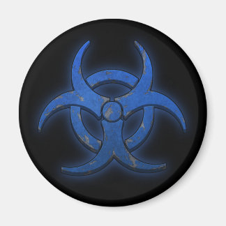 Blue Biohazard Magnet