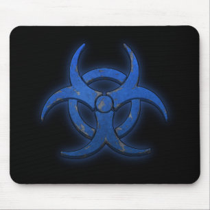 Blue Biohazard Mouse Mat