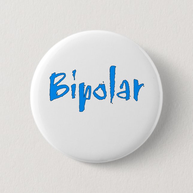 Blue Bipolar 6 Cm Round Badge (Front)