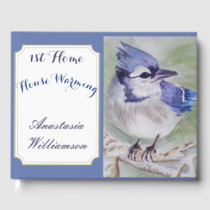 BLUE BIRD 1ST HOME HOUSEWARMING GUEST BOOK