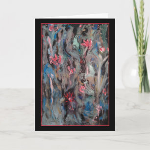 Blue Bird Abstract - Original Art Greeting Card