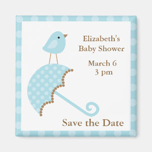 Blue Bird and Umbrella Magnet