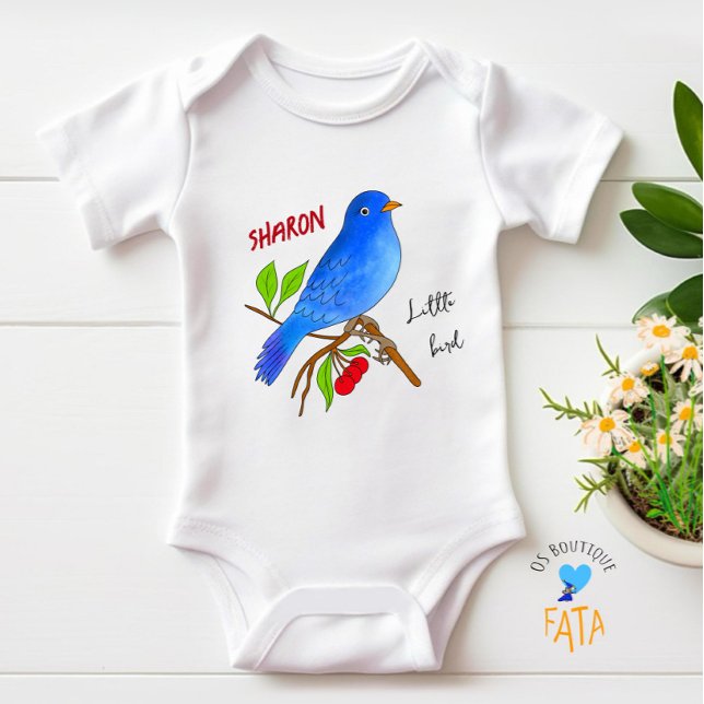 Blue bird baby bodysuit (Creator Uploaded)