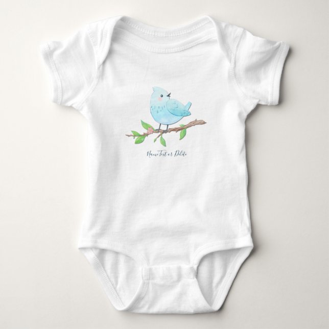 Blue Bird Baby Bodysuit (Front)