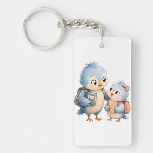 Blue Bird Brother Acrylic Keychain (Front)