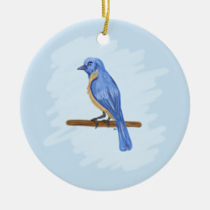 Blue Bird Ceramic Tree Decoration