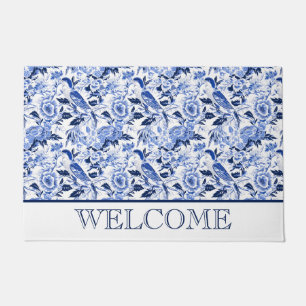 Blue Bird Chinoiserie Welcome Doormat