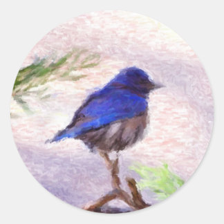 Blue Bird Classic Round Sticker