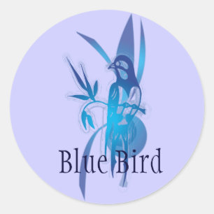 Blue Bird Classic Round Sticker