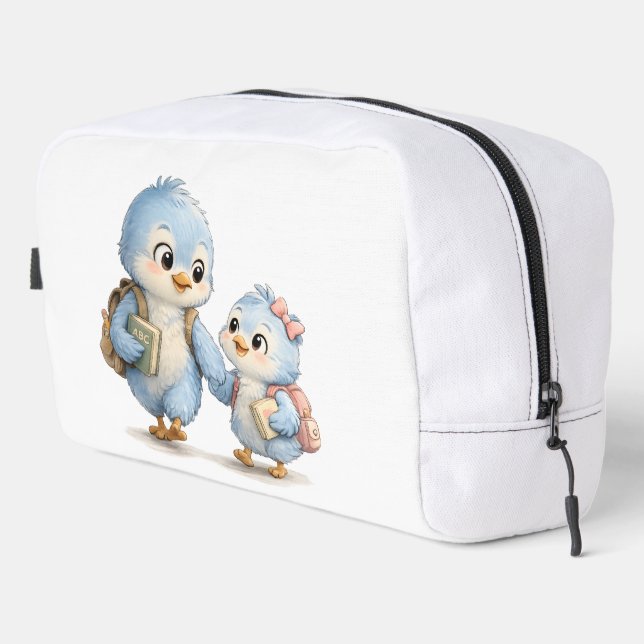 Blue Bird Cosmetic Makeup Bag (Right Corner)