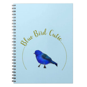 Blue bird cutie notebook