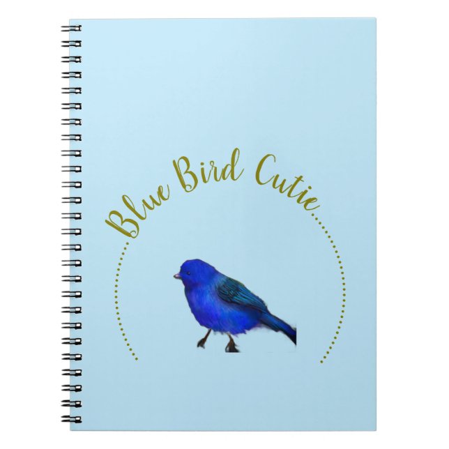 Blue bird cutie notebook (Front)